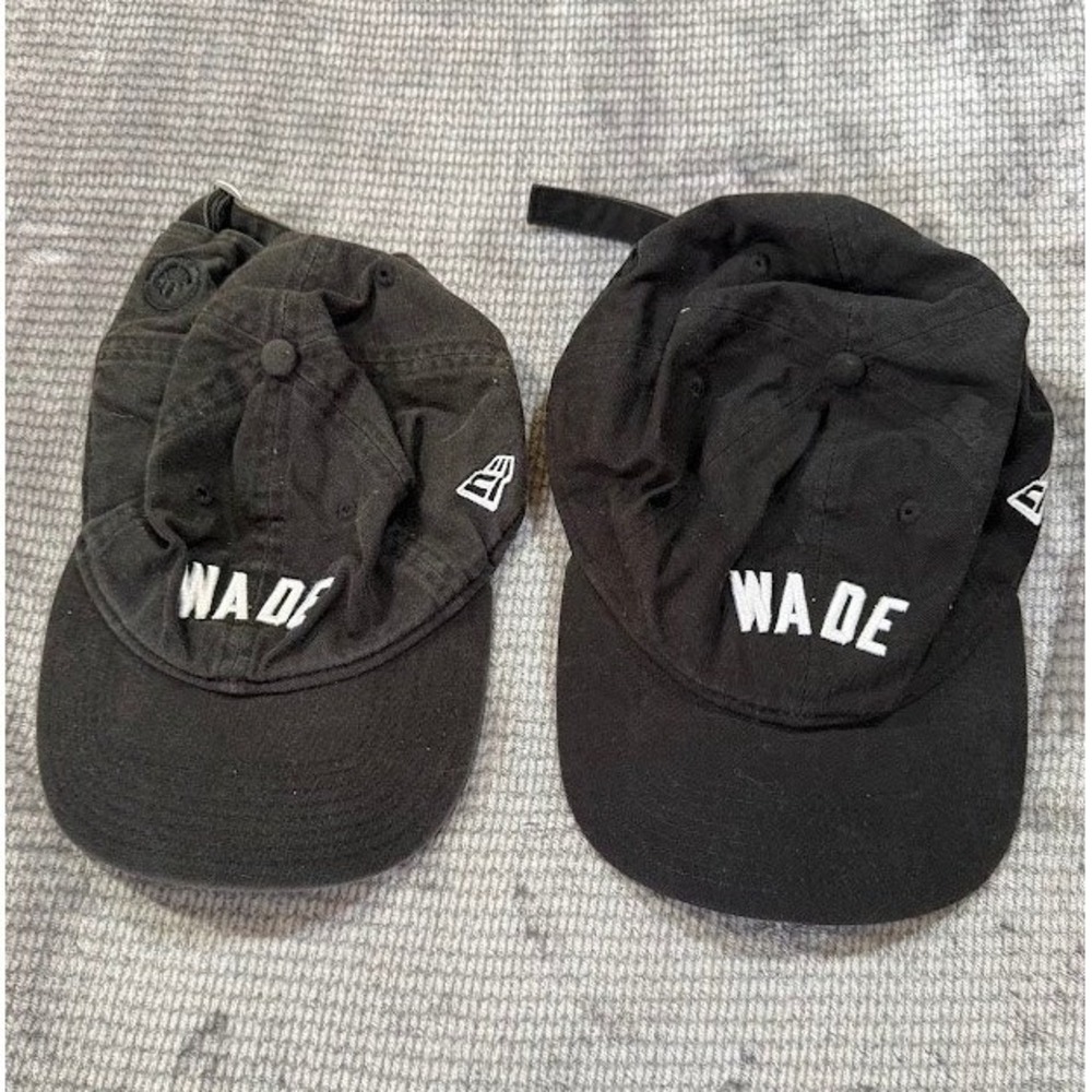 Lot of 2 New Era 9TWENTY Wade Adjustable Strapback Hats Black Cotton Mens OSFM